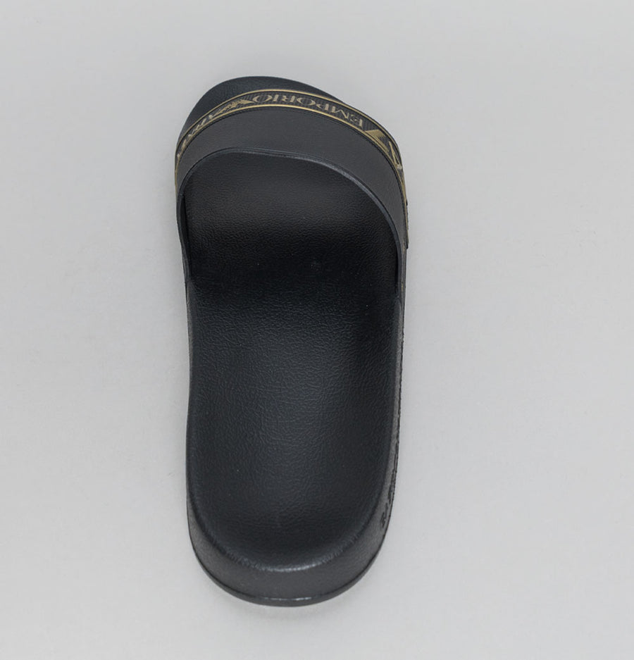 EA7 Logo Sliders Black/Gold
