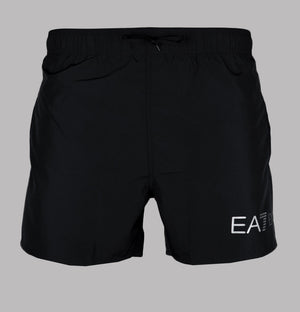 EA7 Logo Swim Shorts Black/Silver