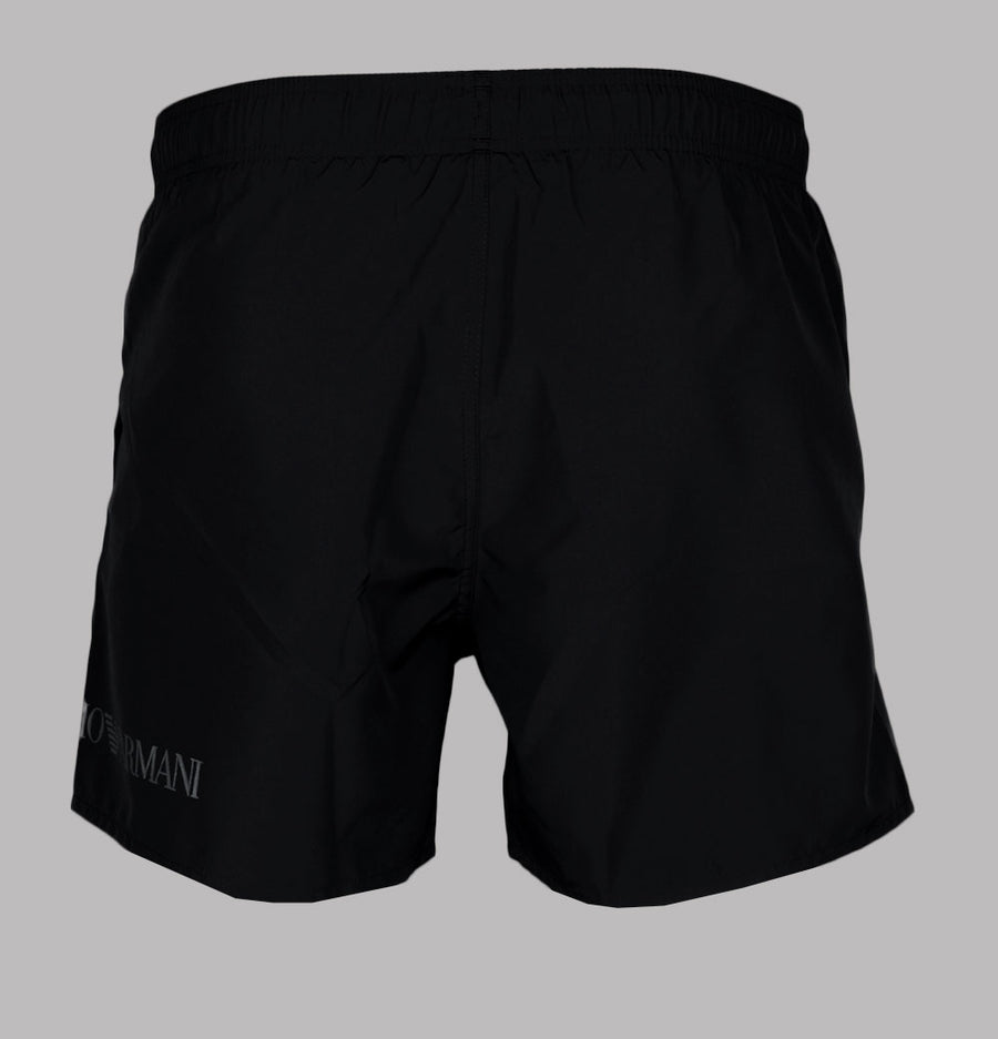EA7 Logo Swim Shorts Black/Silver