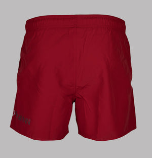 EA7 Logo Swim Shorts Equestrian Red/Silver