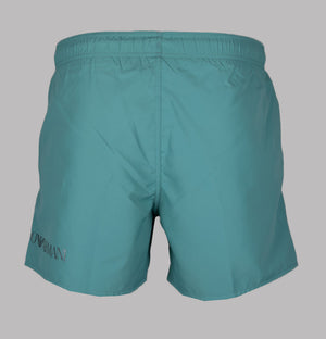 EA7 Logo Swim Shorts Mineral Blue/Silver