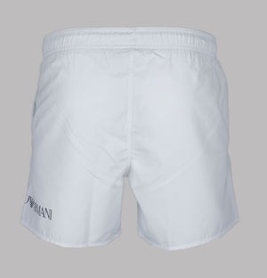 EA7 Logo Swim Shorts White/Silver