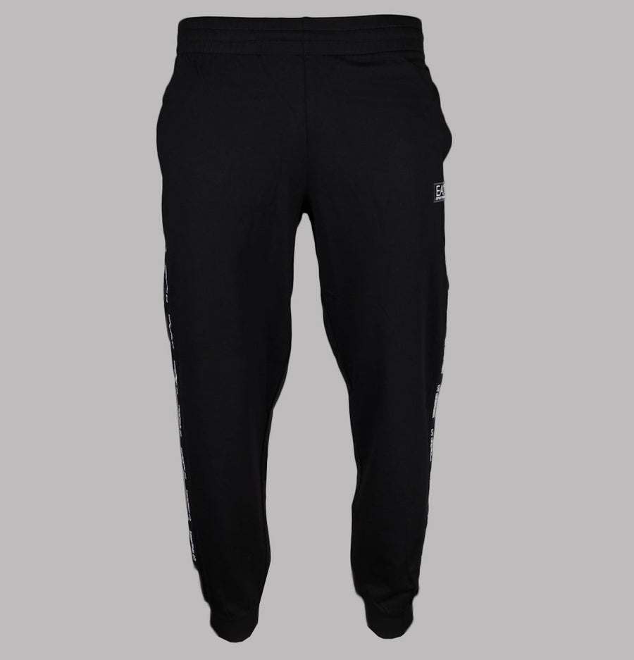 EA7 Logo Taping Joggers Black