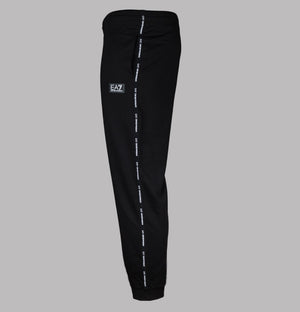 EA7 Logo Taping Joggers Black