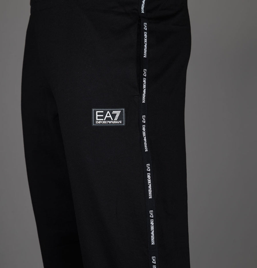 EA7 Logo Taping Joggers Black