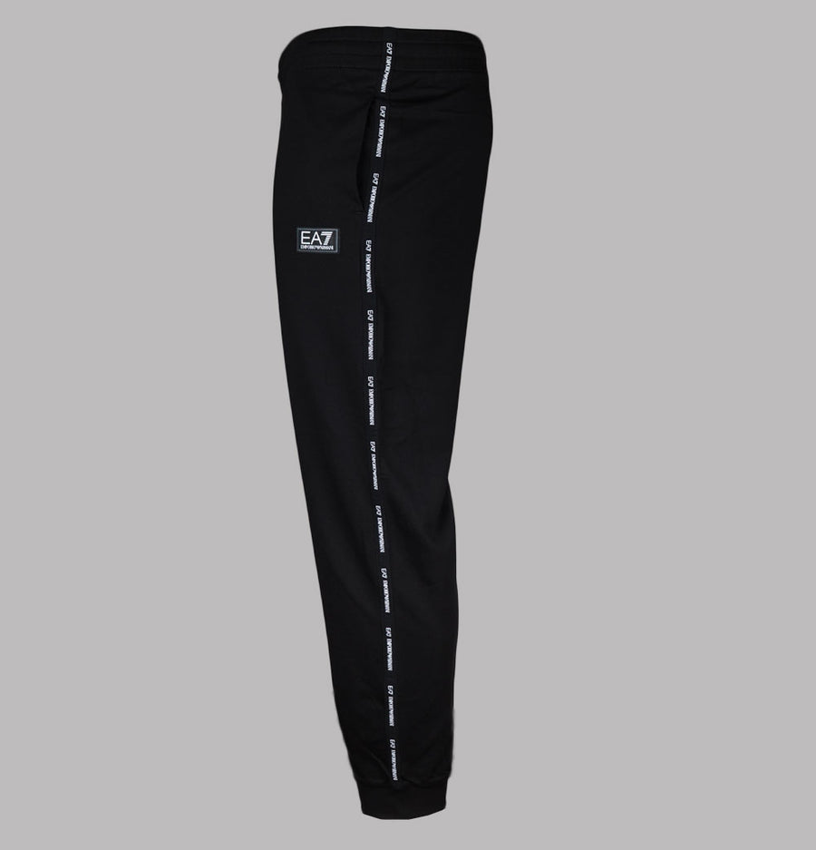 EA7 Logo Taping Joggers Black