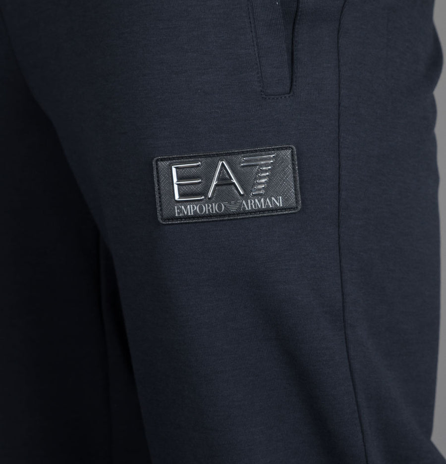 EA7 Metallic Logo Joggers Night Blue