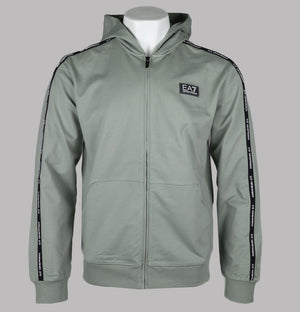 EA7 Taping Full Zip Hooded Sweatshirt Shadow