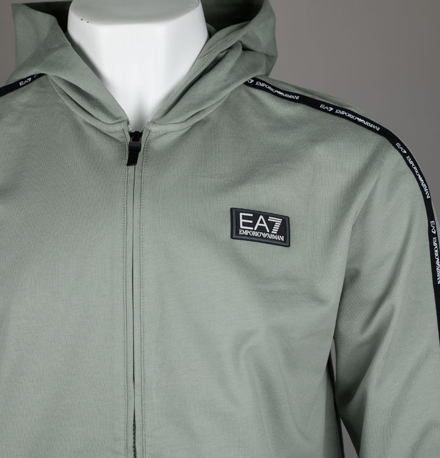 EA7 Taping Full Zip Hooded Sweatshirt Shadow