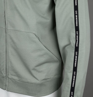 EA7 Taping Full Zip Hooded Sweatshirt Shadow