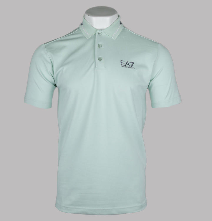 EA7 Tennis Club Polo Shirt Pale Blue