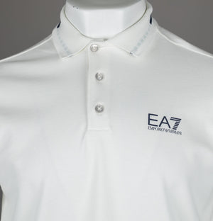 EA7 Tennis Club Polo Shirt Star White