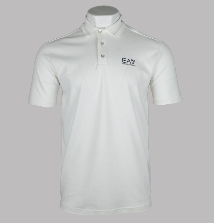 EA7 Tennis Club Polo Shirt Star White