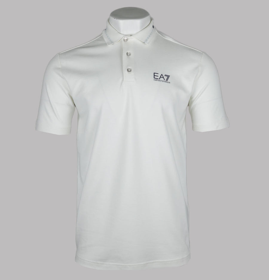 EA7 Tennis Club Polo Shirt Star White