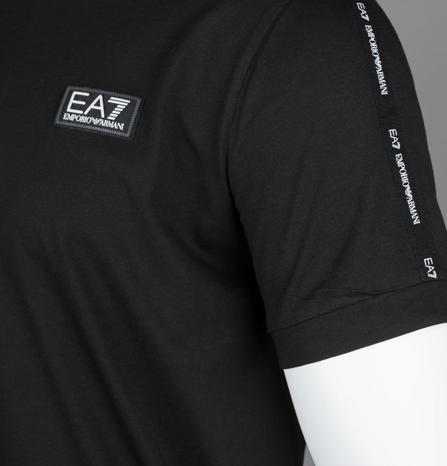EA7 Train Logo Taping T-Shirt Black