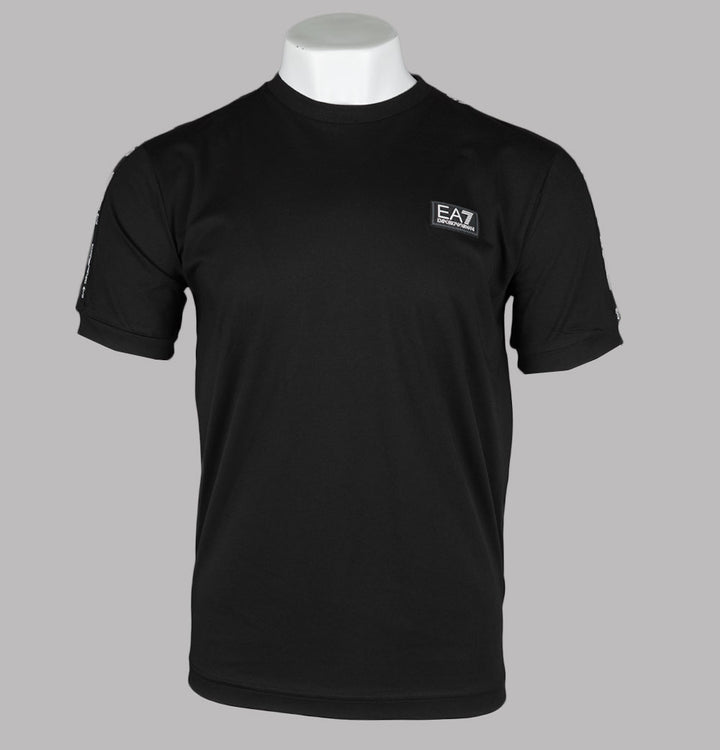 EA7 Train Logo Taping T-Shirt Black