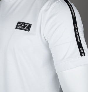 EA7 Train Logo Taping T-Shirt White
