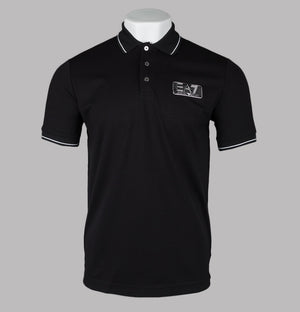 EA7 Viscose Blend Polo Shirt Black