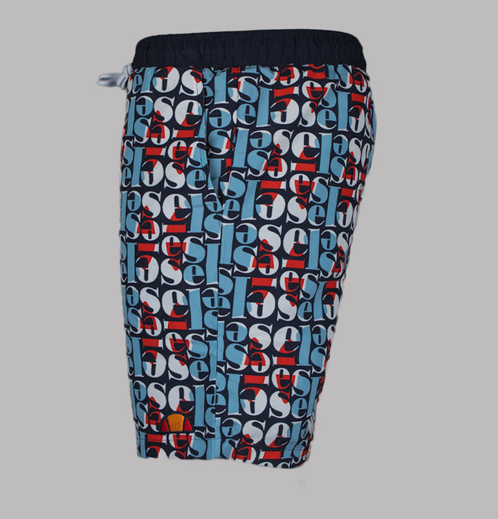 Ellesse Block AOP Swim Shorts Navy/Multi