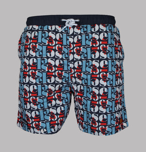 Ellesse Block AOP Swim Shorts Navy/Multi