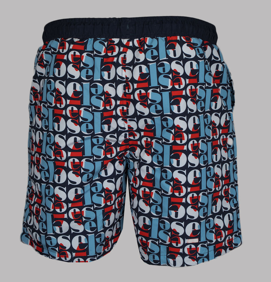 Ellesse Block AOP Swim Shorts Navy/Multi