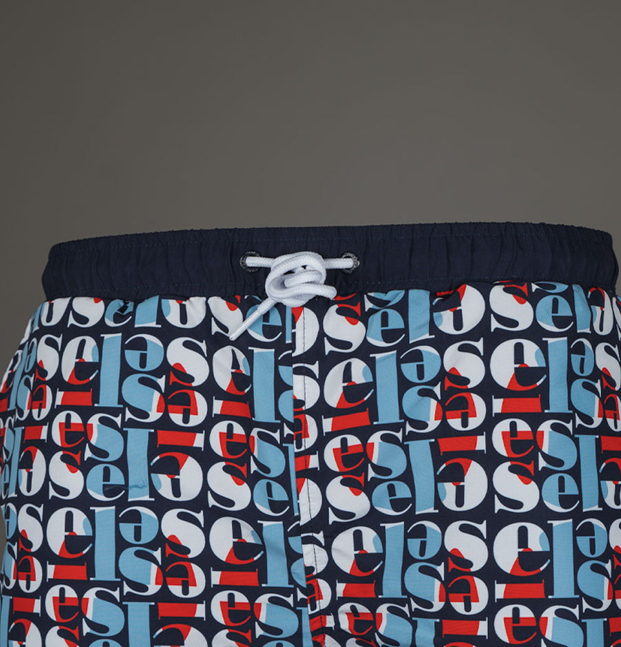 Ellesse Block AOP Swim Shorts Navy/Multi