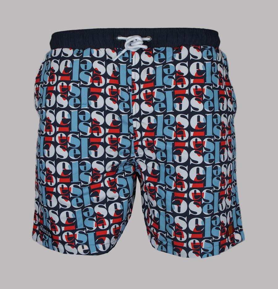 Ellesse Block AOP Swim Shorts Navy/Multi