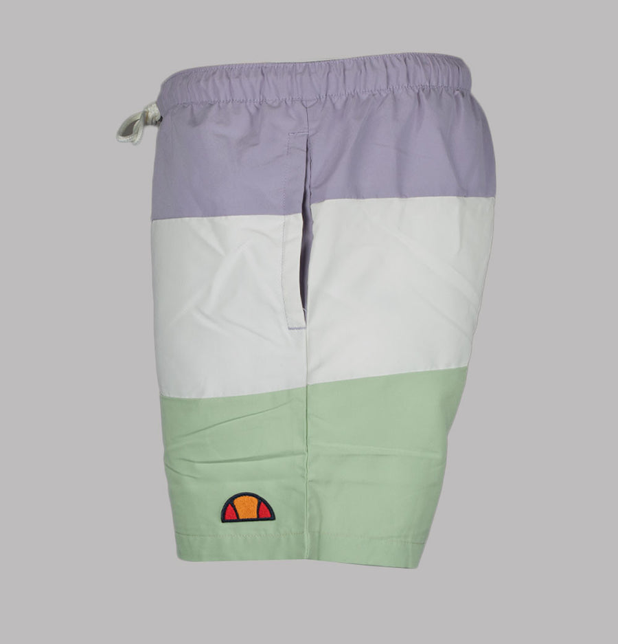 Ellesse Cielo Swim Shorts Lavender/Off White/Green
