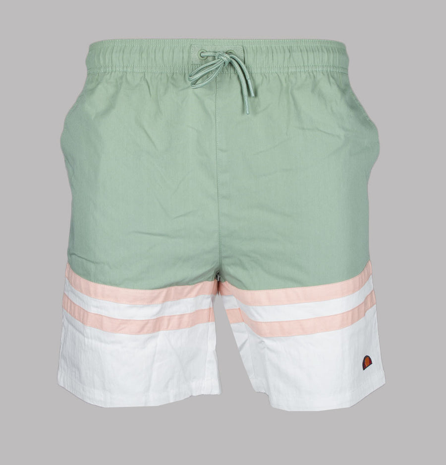 Ellesse Metuli Swim Shorts Green/Off White