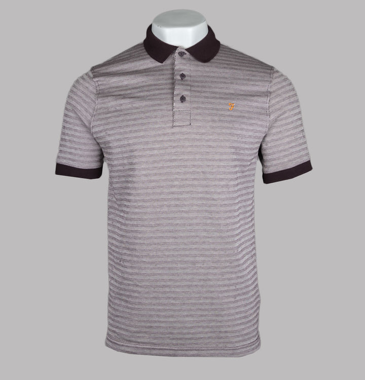Farah Cotham Polo Shirt Bordeaux