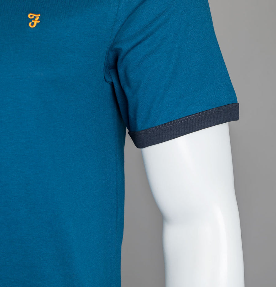 Farah Groves Ringer T-Shirt Sailor Blue