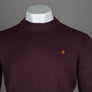 Farah Maidstone Lambswool Sweater Bordeaux