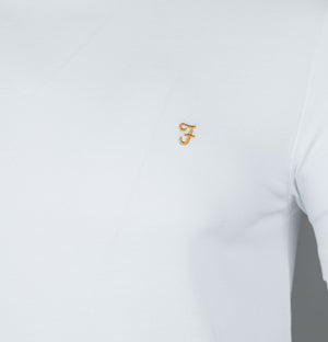 Farah Meadows Cotton Pique T-Shirt White