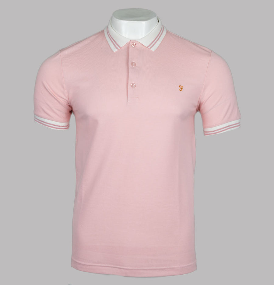 Farah Stanton Polo Shirt Mid Pink