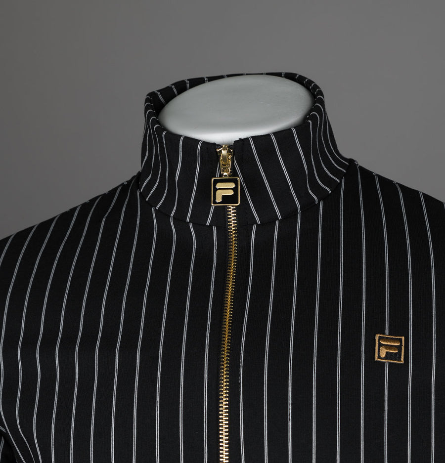Fila Gold Cooper Jacquard Stripe Track Top Black/Egret