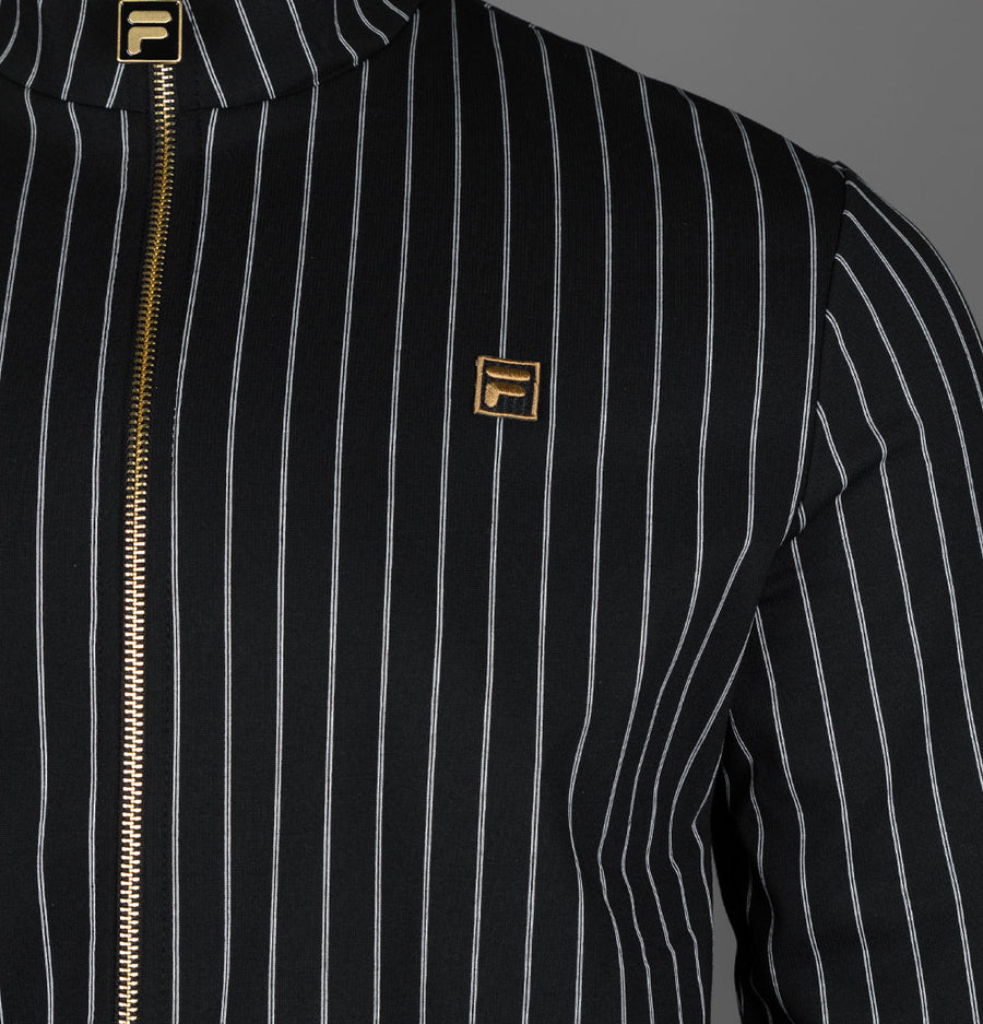 Fila Gold Cooper Jacquard Stripe Track Top Black/Egret