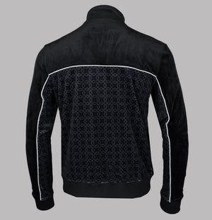 Fila Gold Higgans Velour Track Jacket Black