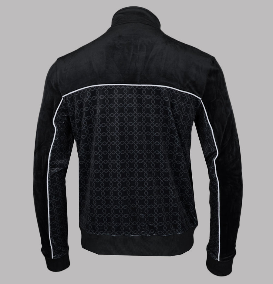 Fila Gold Higgans Velour Track Jacket Black