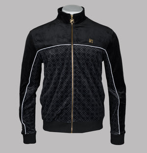 Fila Gold Higgans Velour Track Jacket Black