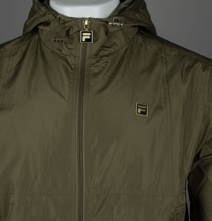Fila Gold Ian Hooded Jacket Dark Olive