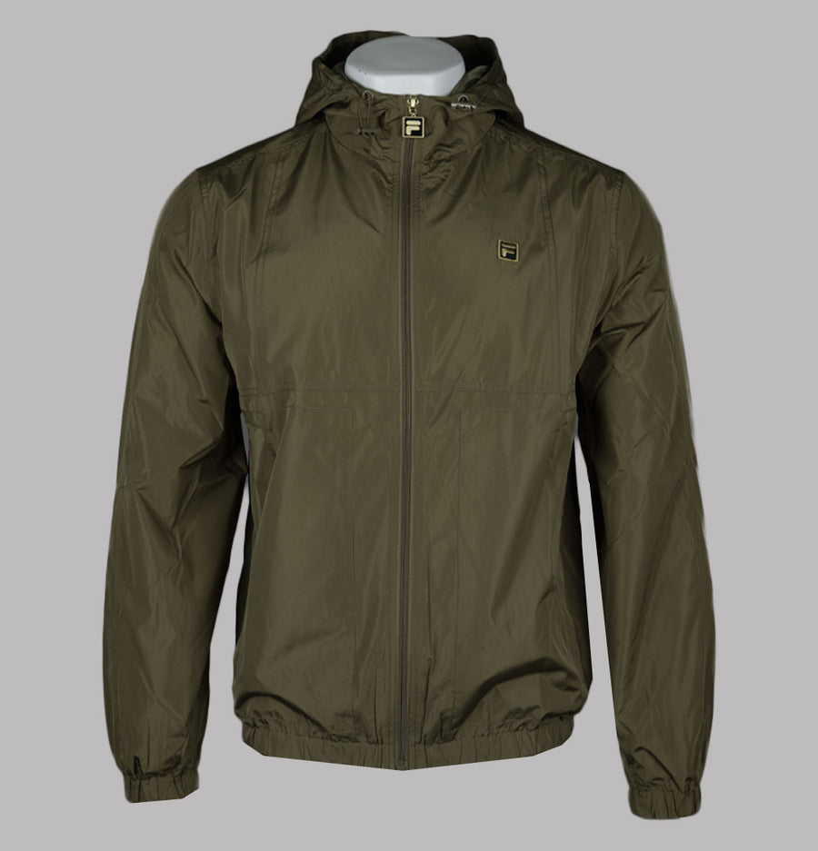 Fila Gold Ian Hooded Jacket Dark Olive