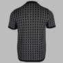 Fila Gold Jackson Jacquard Knitted Zip Polo Shirt Black