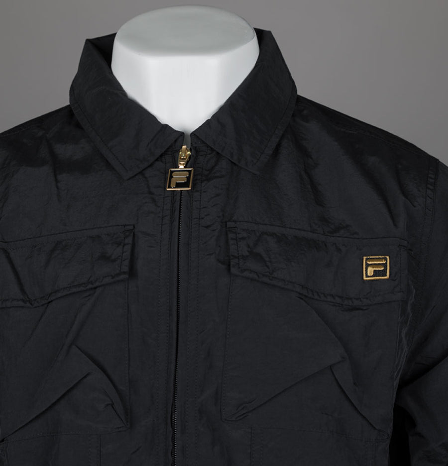 Fila Gold Kasa Zip Through Overshirt Black