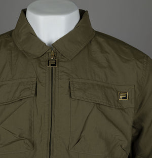 Fila Gold Kasa Zip Through Overshirt Dark Olive
