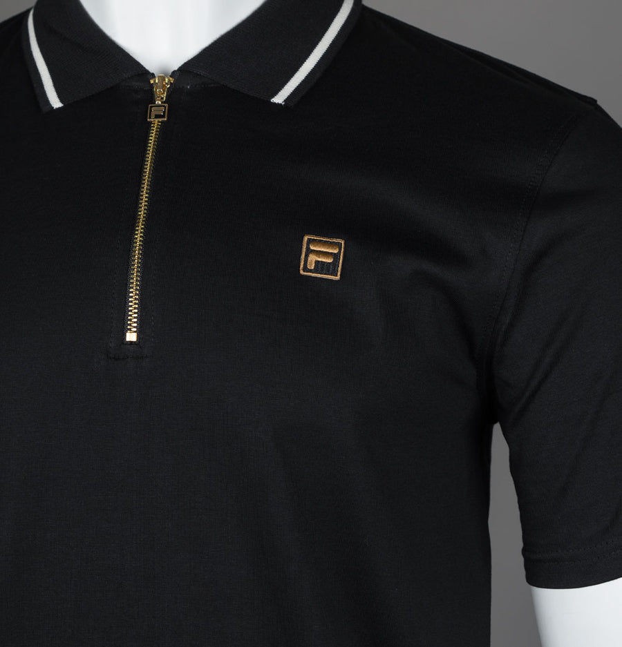 Fila Gold Lemar Polo Shirt Black/Egret – Bronx Clothing