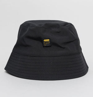 Fila Gold Reversible Monogram Bucket Hat Black
