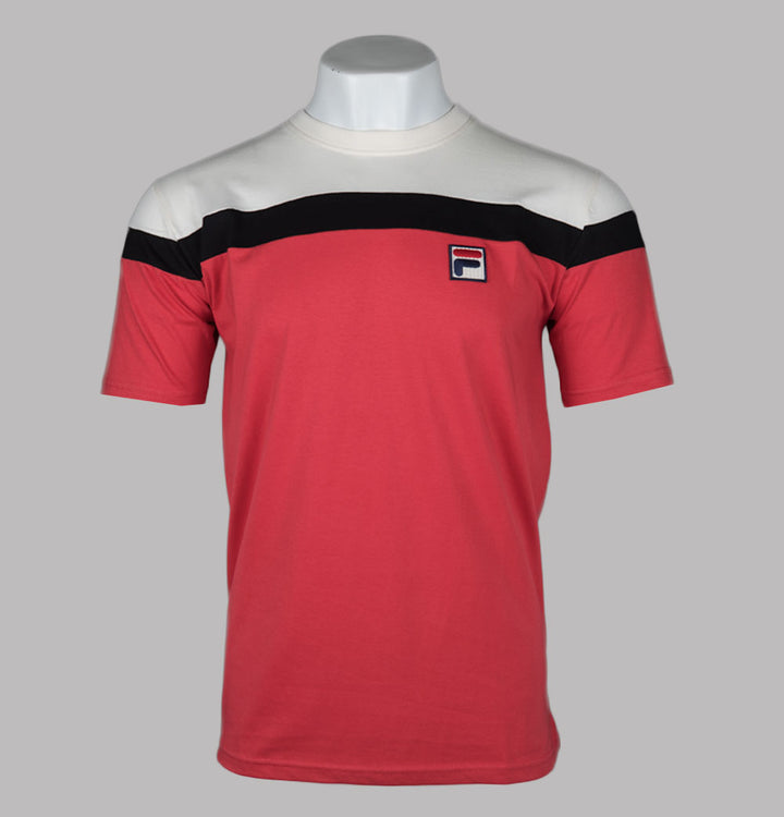 Fila Vintage Aiden T-Shirt Fila Red/Gardenia/Black