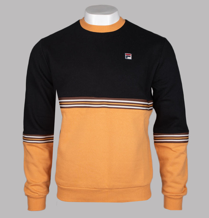 Fila Vintage Attwood Colour Block Sweatshirt Yam/Black