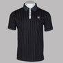 Fila Vintage BB1 Classic Striped Polo Shirt Black/Gardenia/Fig/Charcoal