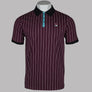 Fila Vintage BB1 Classic Striped Polo Shirt Fig/Milky Blue/Gardenia/Black